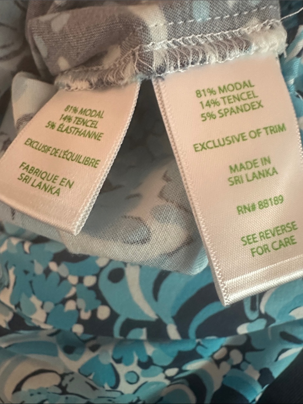 Lilly Pulitzer Rici stretch Resort white Mermazing Blue Floral M pockets pants - Picture 12 of 13